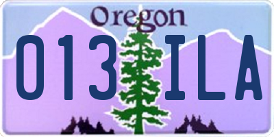 OR license plate 013ILA