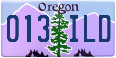 OR license plate 013ILD