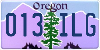 OR license plate 013ILG