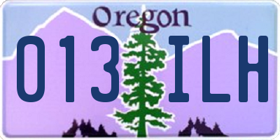 OR license plate 013ILH