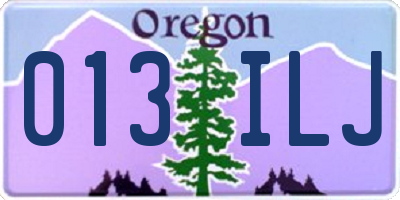 OR license plate 013ILJ