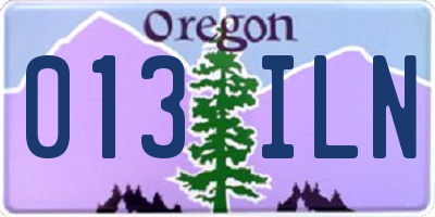 OR license plate 013ILN