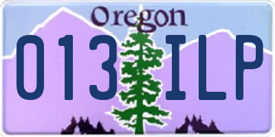 OR license plate 013ILP