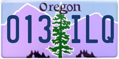 OR license plate 013ILQ
