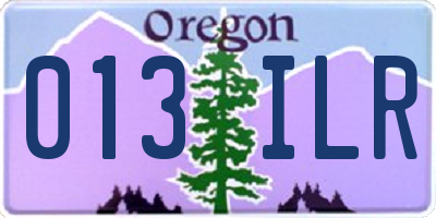 OR license plate 013ILR