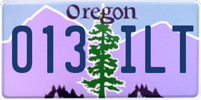 OR license plate 013ILT