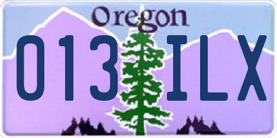 OR license plate 013ILX