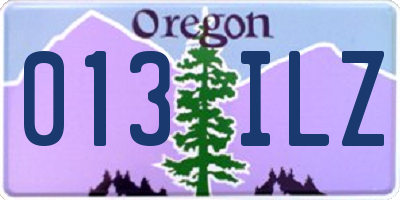 OR license plate 013ILZ