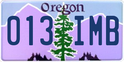 OR license plate 013IMB