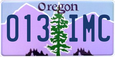 OR license plate 013IMC