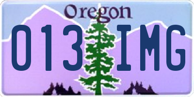 OR license plate 013IMG