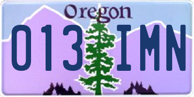 OR license plate 013IMN