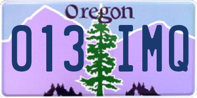OR license plate 013IMQ