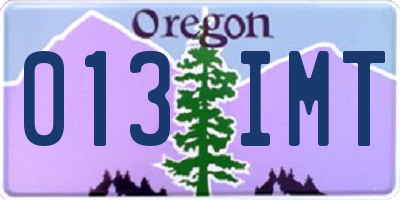 OR license plate 013IMT
