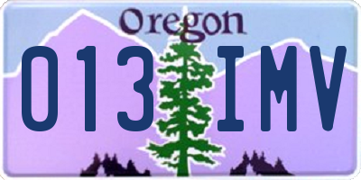OR license plate 013IMV