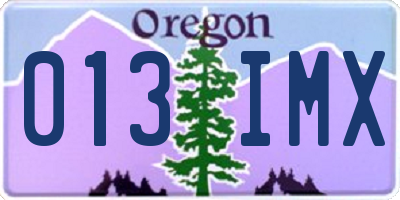 OR license plate 013IMX