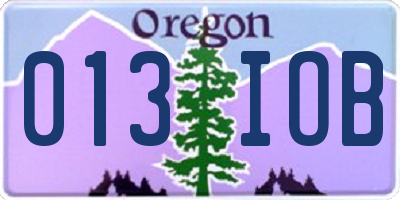 OR license plate 013IOB
