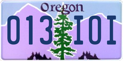 OR license plate 013IOI