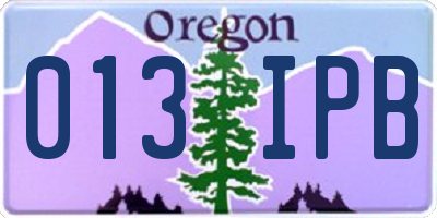 OR license plate 013IPB