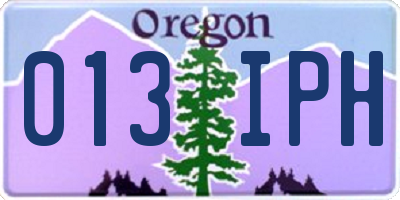 OR license plate 013IPH