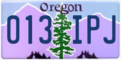 OR license plate 013IPJ