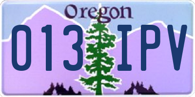 OR license plate 013IPV