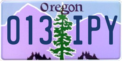 OR license plate 013IPY