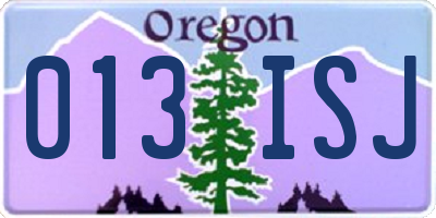 OR license plate 013ISJ