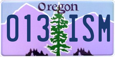 OR license plate 013ISM