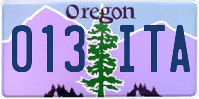 OR license plate 013ITA
