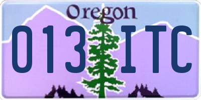 OR license plate 013ITC