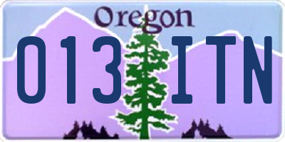 OR license plate 013ITN