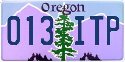 OR license plate 013ITP
