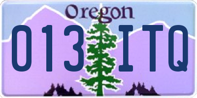 OR license plate 013ITQ