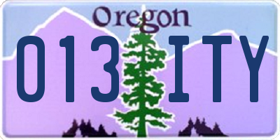 OR license plate 013ITY