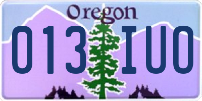 OR license plate 013IUO