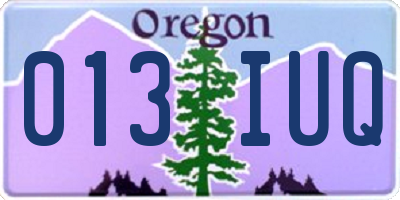 OR license plate 013IUQ