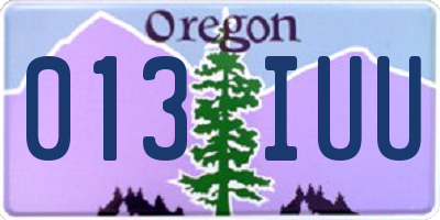 OR license plate 013IUU
