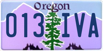 OR license plate 013IVA