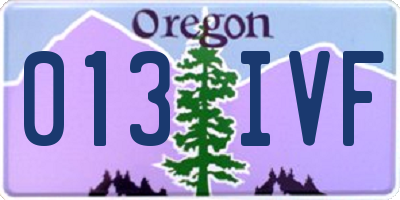 OR license plate 013IVF