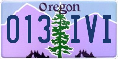 OR license plate 013IVI
