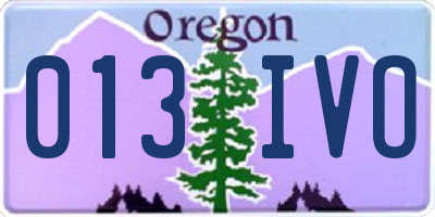 OR license plate 013IVO