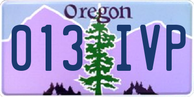 OR license plate 013IVP