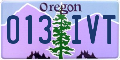 OR license plate 013IVT