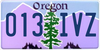 OR license plate 013IVZ