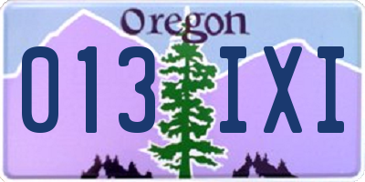 OR license plate 013IXI