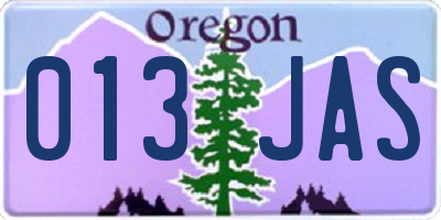 OR license plate 013JAS