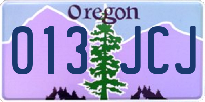 OR license plate 013JCJ