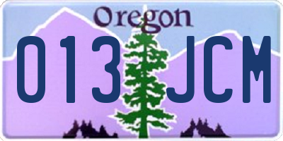 OR license plate 013JCM