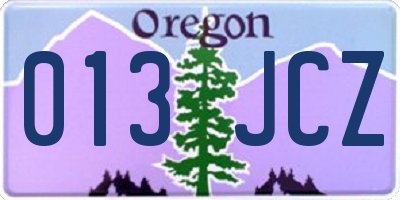 OR license plate 013JCZ